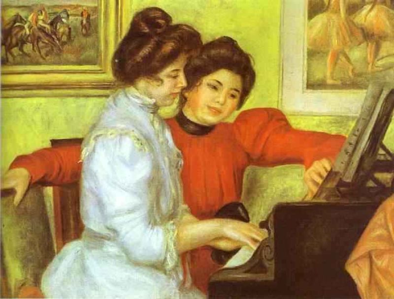 yvonne and christine lerolle playing the piano.jpg